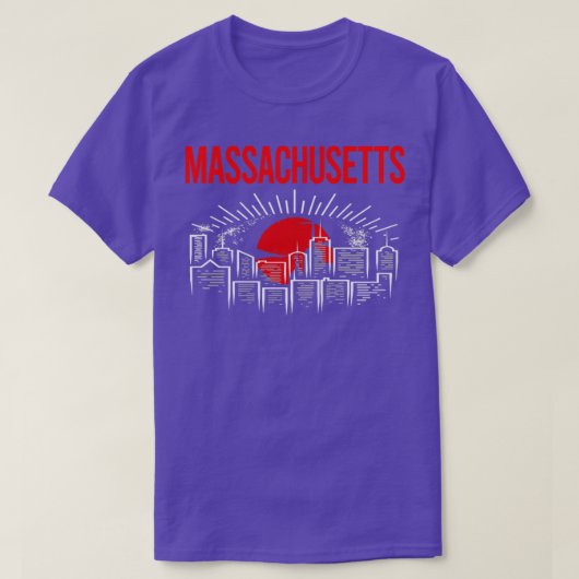 Red Moon Massachusetts T-shirt (Design voorkant)