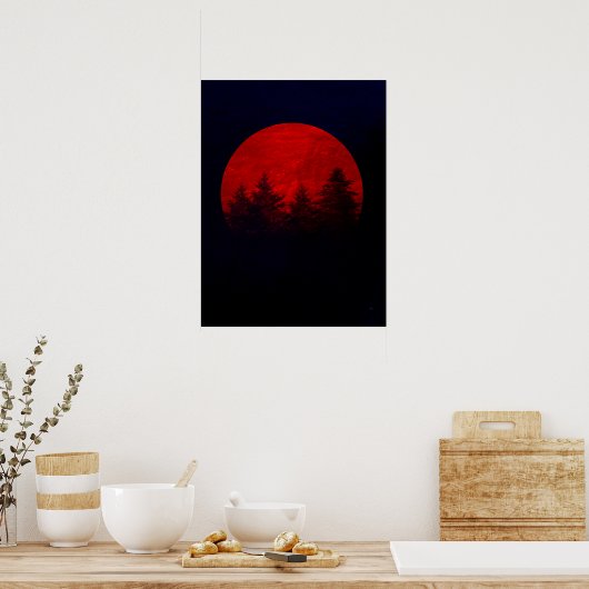 Red Moon Poster (Keuken)