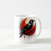 Red Moon Raven Black Crow Koffiemok (Voorkant rechts)