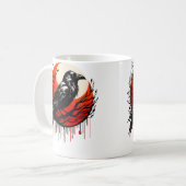 Red Moon Raven Black Crow Koffiemok (Voorkant links)