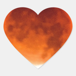 Red Moon Risiing Hart Sticker