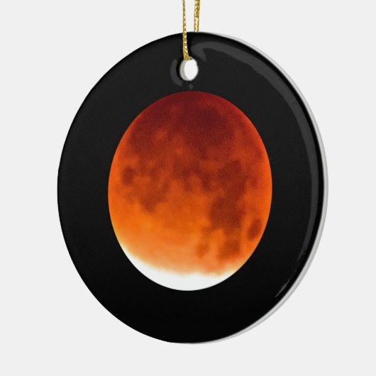 Red Moon Risiing Keramisch Ornament (Links)