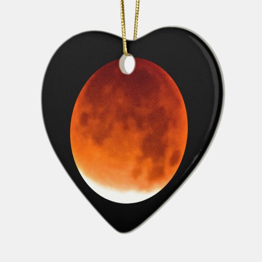 Red Moon Risiing Keramisch Ornament (Links)
