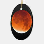 Red Moon Risiing Keramisch Ornament (Links)
