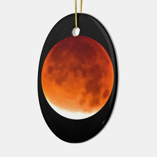 Red Moon Risiing Keramisch Ornament (Links)