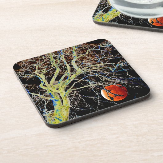 Red Moon Rising Bier Onderzetter (Linkerzijde)