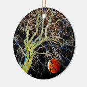 Red Moon Rising Keramisch Ornament (Links)