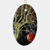 Red Moon Rising Keramisch Ornament (Rechts)