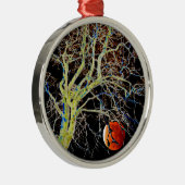 Red Moon Rising Metalen Ornament (Rechts)