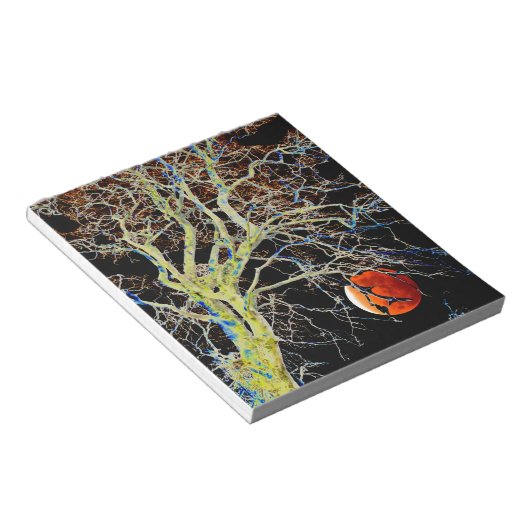 Red Moon Rising Notitieblok (Schuin)