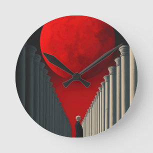Red Moon Ronde Klok