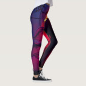 Red Moon Shadow Woman Mystery Design Leggings (Rechts)