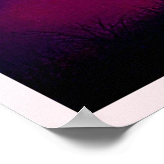 Red Moon Shadow Woman Mystery Design Poster (Hoek)