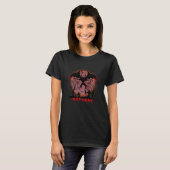 Red Moon With Bats Graveyard Mothman Folklore T-shirt (Voorkant volledig)