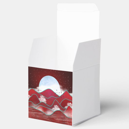 Red Moonrise Bedankdoosjes (Geopend)