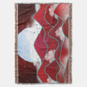 Red Moonrise Deken (Voorkant Verticaal)