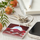 Red Moonrise Sleutelhanger (Voorkant Rechts)