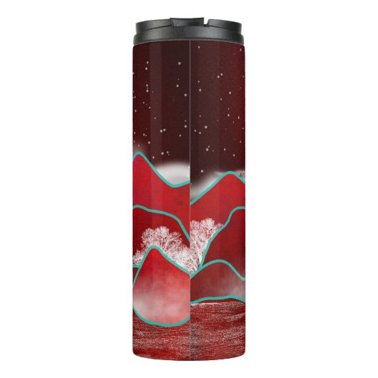 Red Moonrise Thermosbeker (Achterkant)