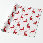 Red Moose Cadeaupapier (Uitgerold)
