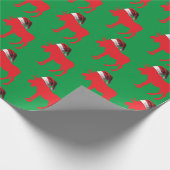 Red Moose met een kersthat Cadeaupapier (Hoek)
