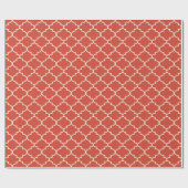 Red Moroccan Lattice Pattern Gift Wrap Cadeaupapier (Vlak)