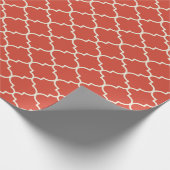 Red Moroccan Lattice Pattern Gift Wrap Cadeaupapier (Hoek)
