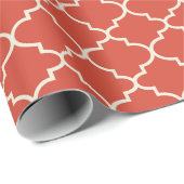 Red Moroccan Lattice Pattern Gift Wrap Cadeaupapier (Rol Hoek)