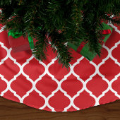 Red Moroccan Quatrefoil Kerstboom Rok