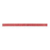 Red Moroccan quatrefoil Trellis Pattern Satijnen Lint (Voorkant)