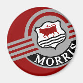 Red Morris Minor Fridge Magneet (Voorkant)