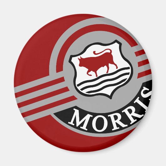 Red Morris Minor Fridge Magneet (Voorkant)