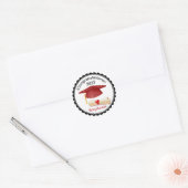 Red Mortar, diploma Jouw naam Afstuderen Sticker (Envelop)