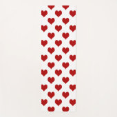 Red Mosaic Heart Pattern Yogamat (Voorkant)