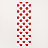 Red Mosaic Heart Pattern Yogamat (Achterkant)