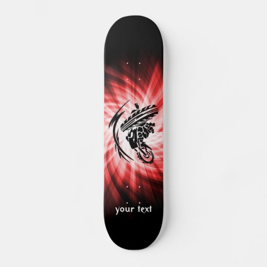 Red Motocross Persoonlijk Skateboard (Voorkant)