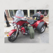Red Motor Trike Briefkaart (Voorkant)