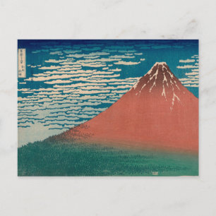 Red Mount Fuji Briefkaart