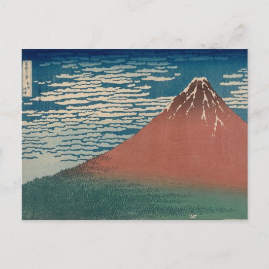 Red Mount Fuji Briefkaart (Voorkant)