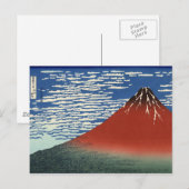 Red Mount Fuji Briefkaart (Voorkant / Achterkant)