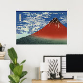 Red Mount Fuji Poster (Thuiskantoor)