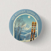 Red Mountain BC Canada ski vakantie souvenir Ronde Button 3,2 Cm (Voorkant)