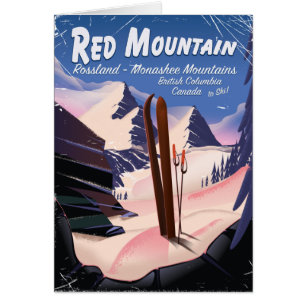 Red Mountain British Columbia, Canada ski-poster