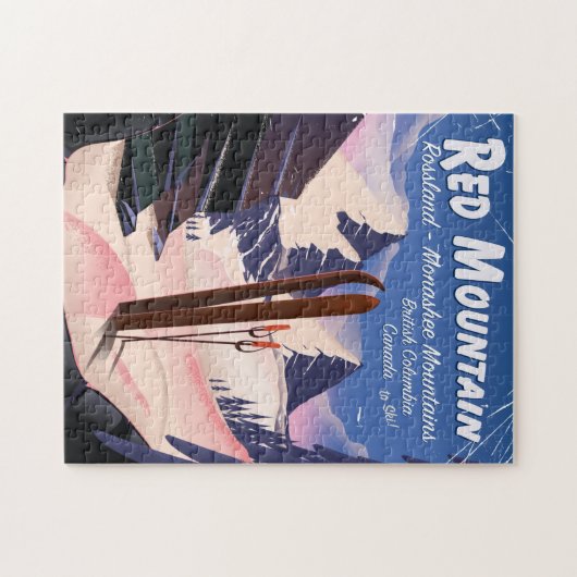 Red Mountain British Columbia, Canada ski poster Legpuzzel (Horizontaal)