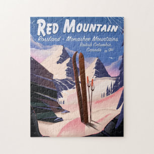Red Mountain British Columbia, Canada ski poster Legpuzzel