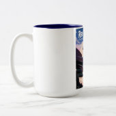 Red Mountain British Columbia, Canada ski poster Tweekleurige Koffiemok (Links)