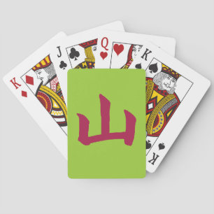 Red Mountain Kanji Spelkaarten g Pokerkaarten
