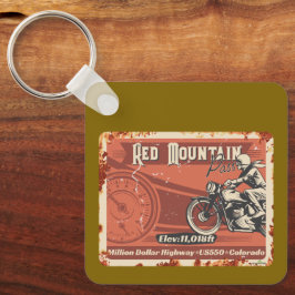Red Mountain Pass Colorado Motorfiets 01  Sleutelhanger