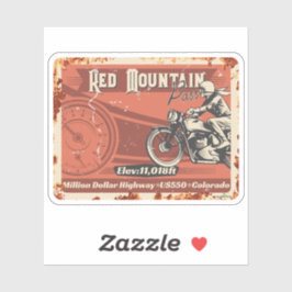Red Mountain Pass Colorado Motorfiets 01 Sticker
