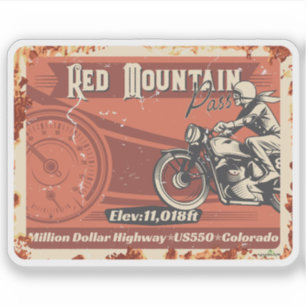 Red Mountain Pass Colorado Motorfiets 01 Sticker