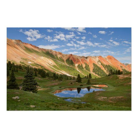 Red Mountain Reflection Poster (Voorkant)